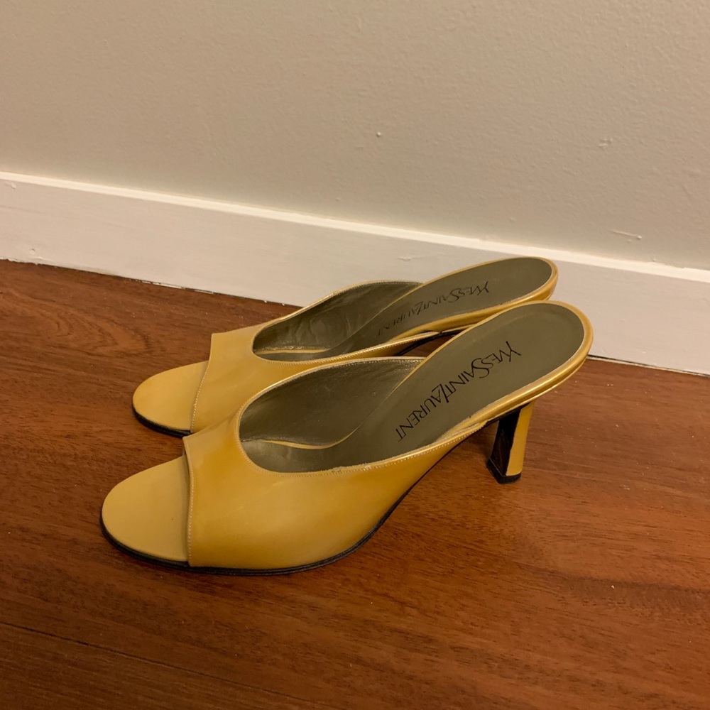 Yves St Laurent YSL Patent Peep Toe Heel